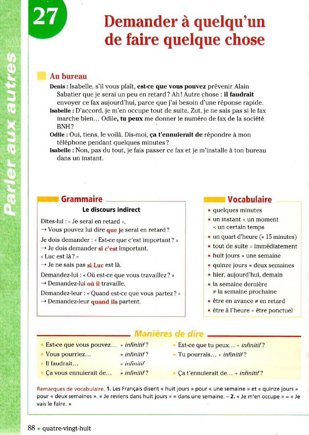 084 Com Parler aux autres Demander a qn