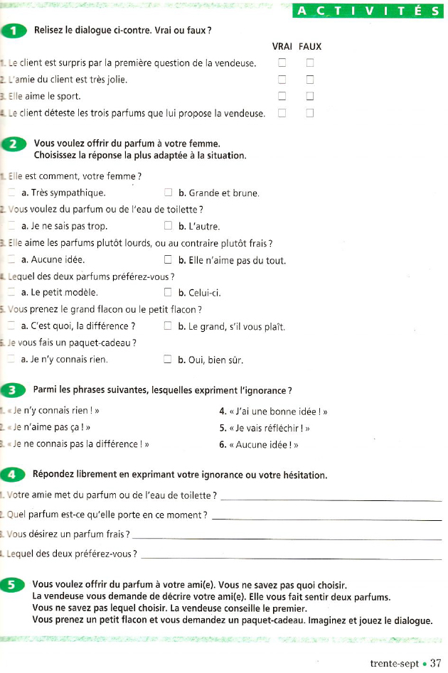 COMPROG 31 A la parfumerie Ex